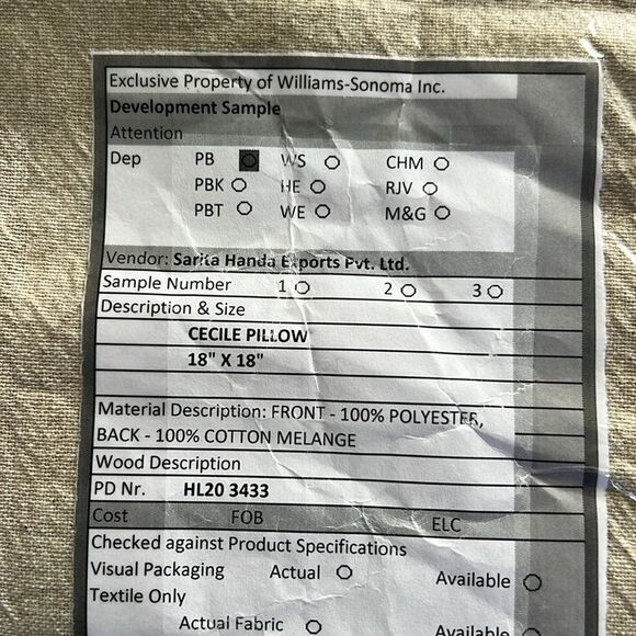 Pottery Barn Cecile Pillow Cover - Picture 7 of 8